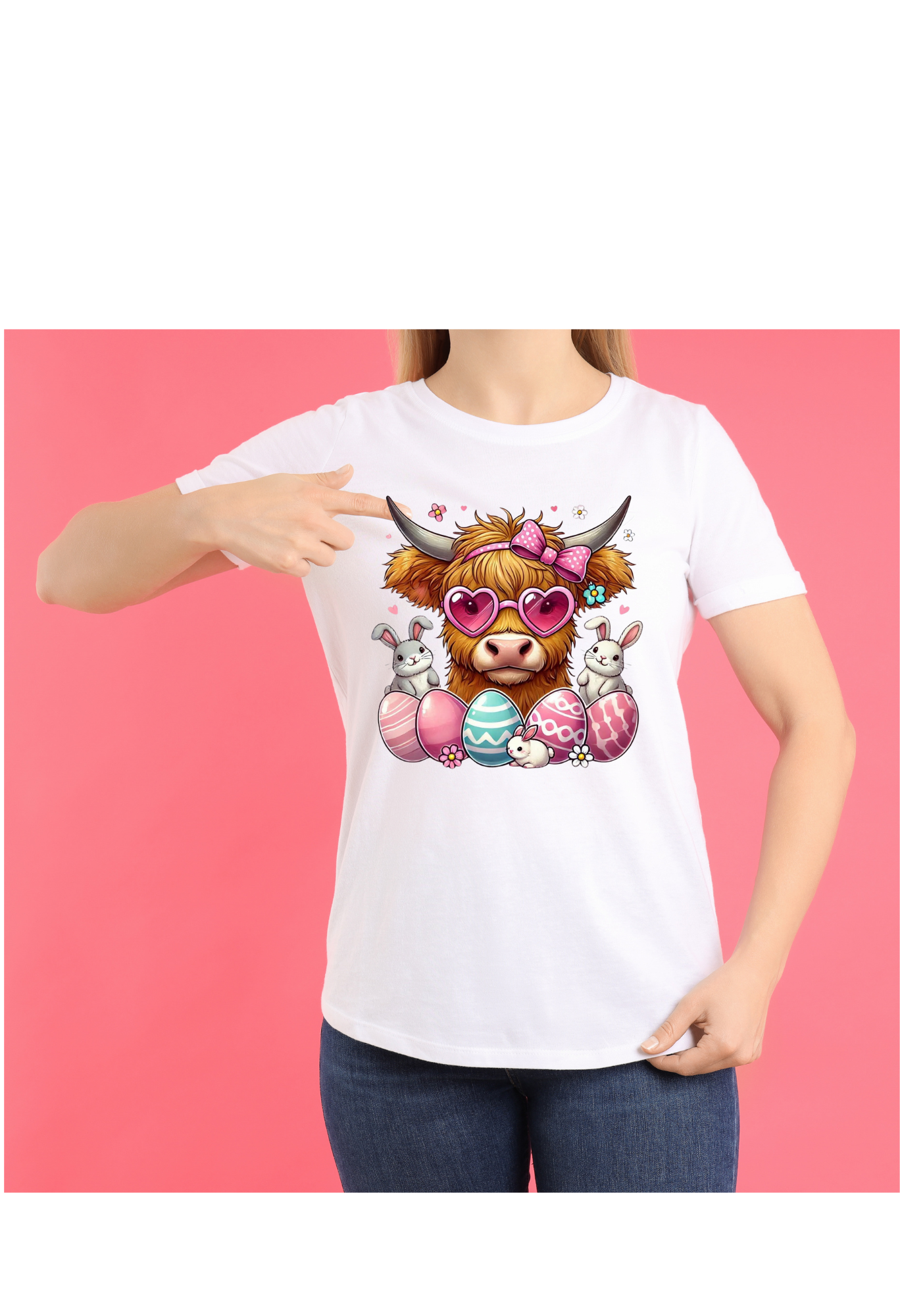 HIGHLAND COW EASTER TSHIRT